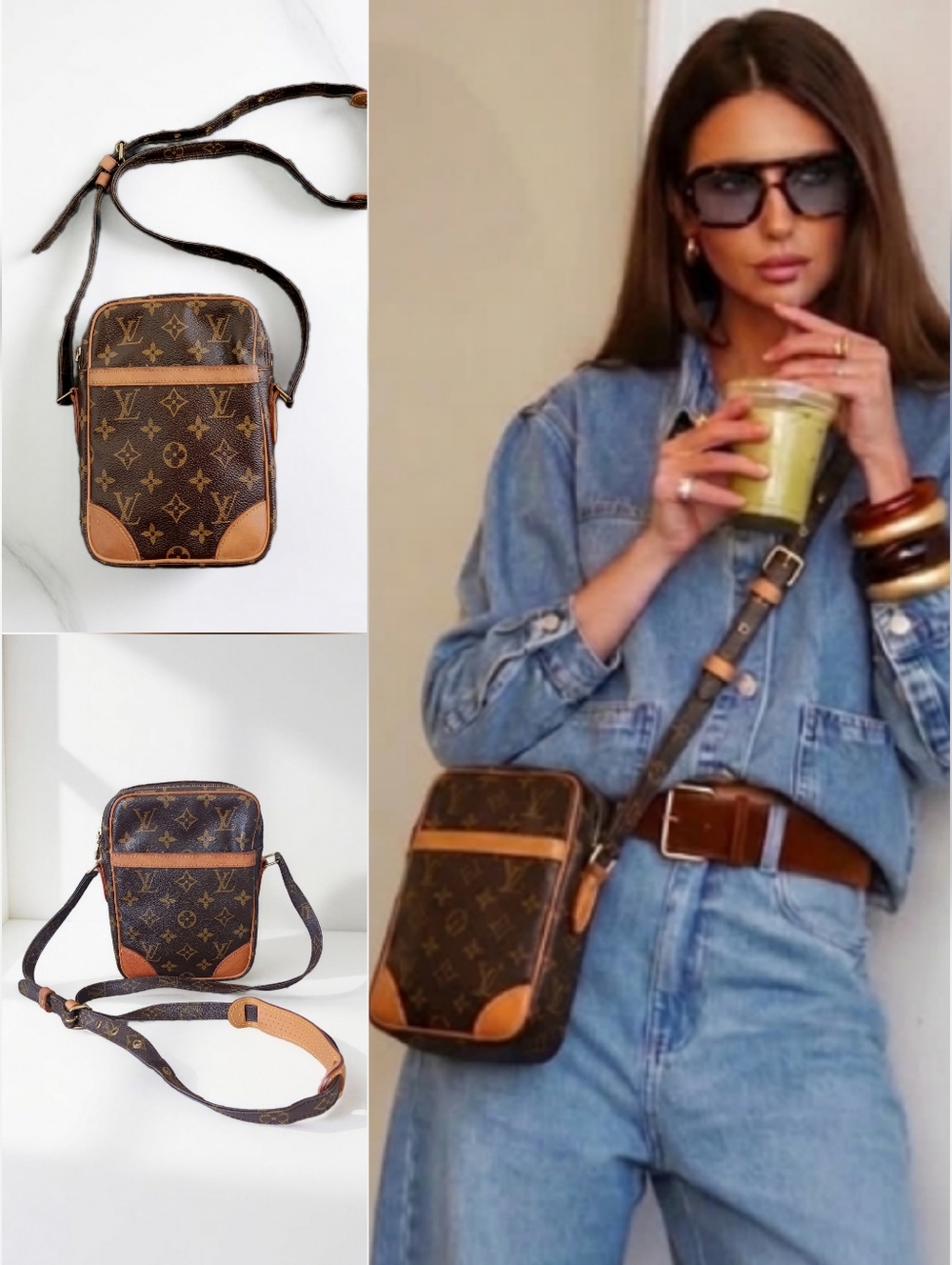 Louis Vuitton Monogram Danube Crossbody Bag Vintage 1995 ✨ COA